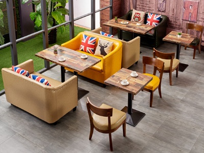 茶餐厅卡座沙发桌椅